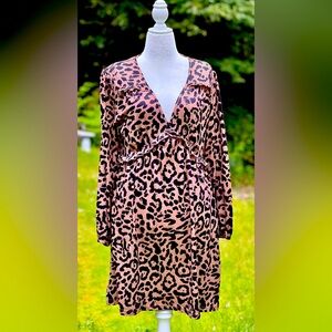 Leopard Print Dress Size Large